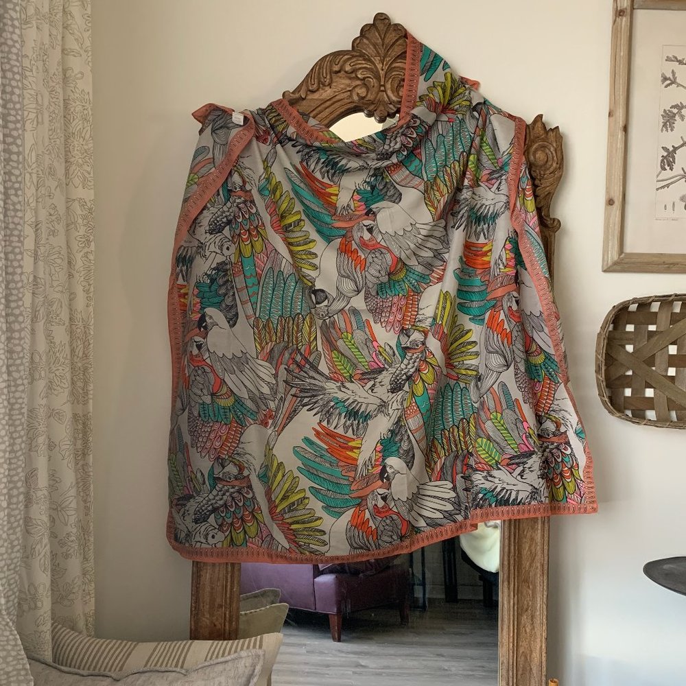 Colorful, Tropical Scarf/Wrap